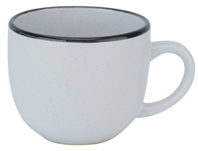 Speckle white tasse 24cl d8,5xh7,1cm bord noir