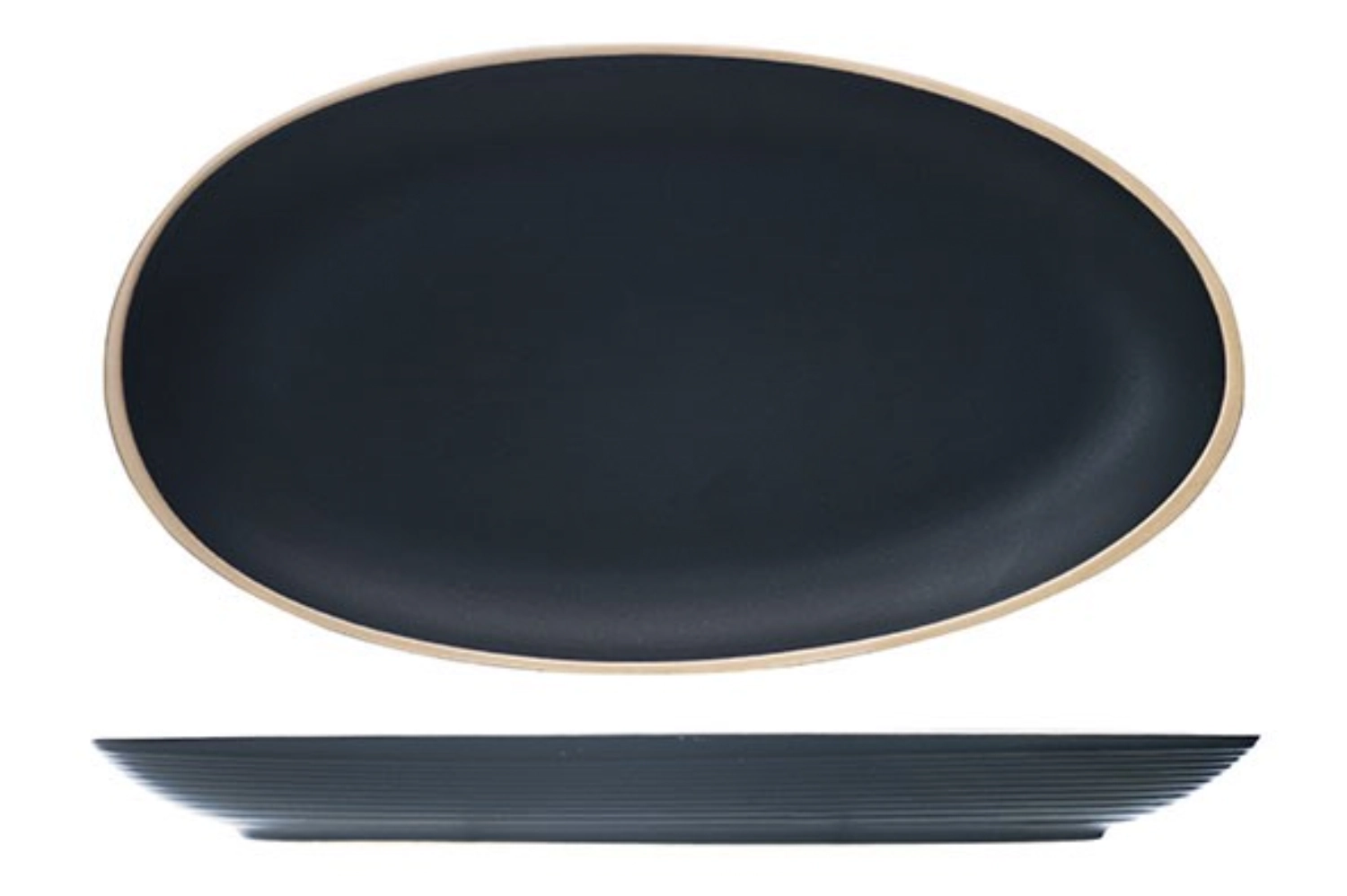 Galloway black plat ovale 29.5x16cm