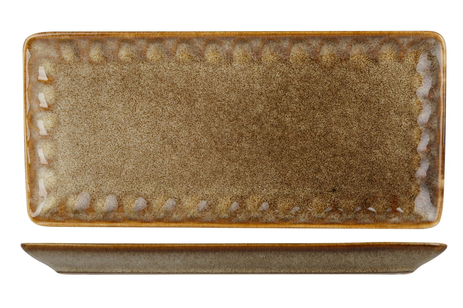 Araki hazel assiette rectangulaire 23x11cm