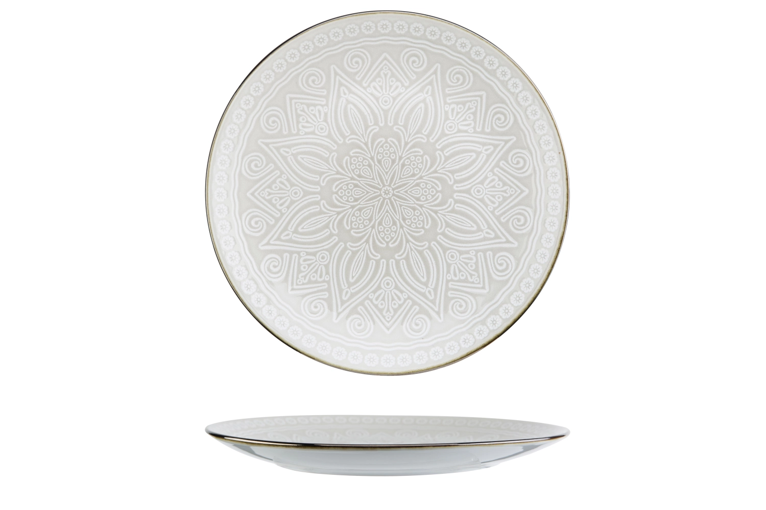Murano beige assiette plate d27,5cm