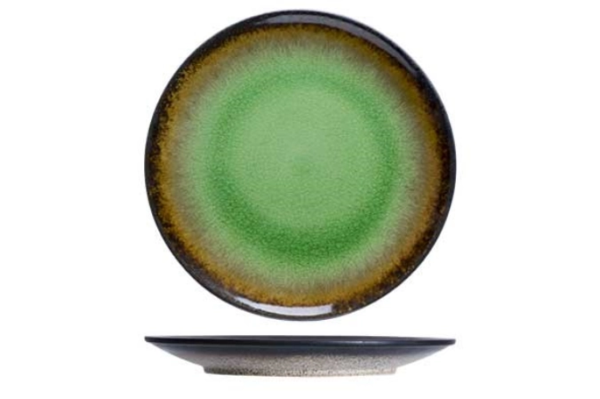 Fervido Teller flach, grün, D 26.5cm