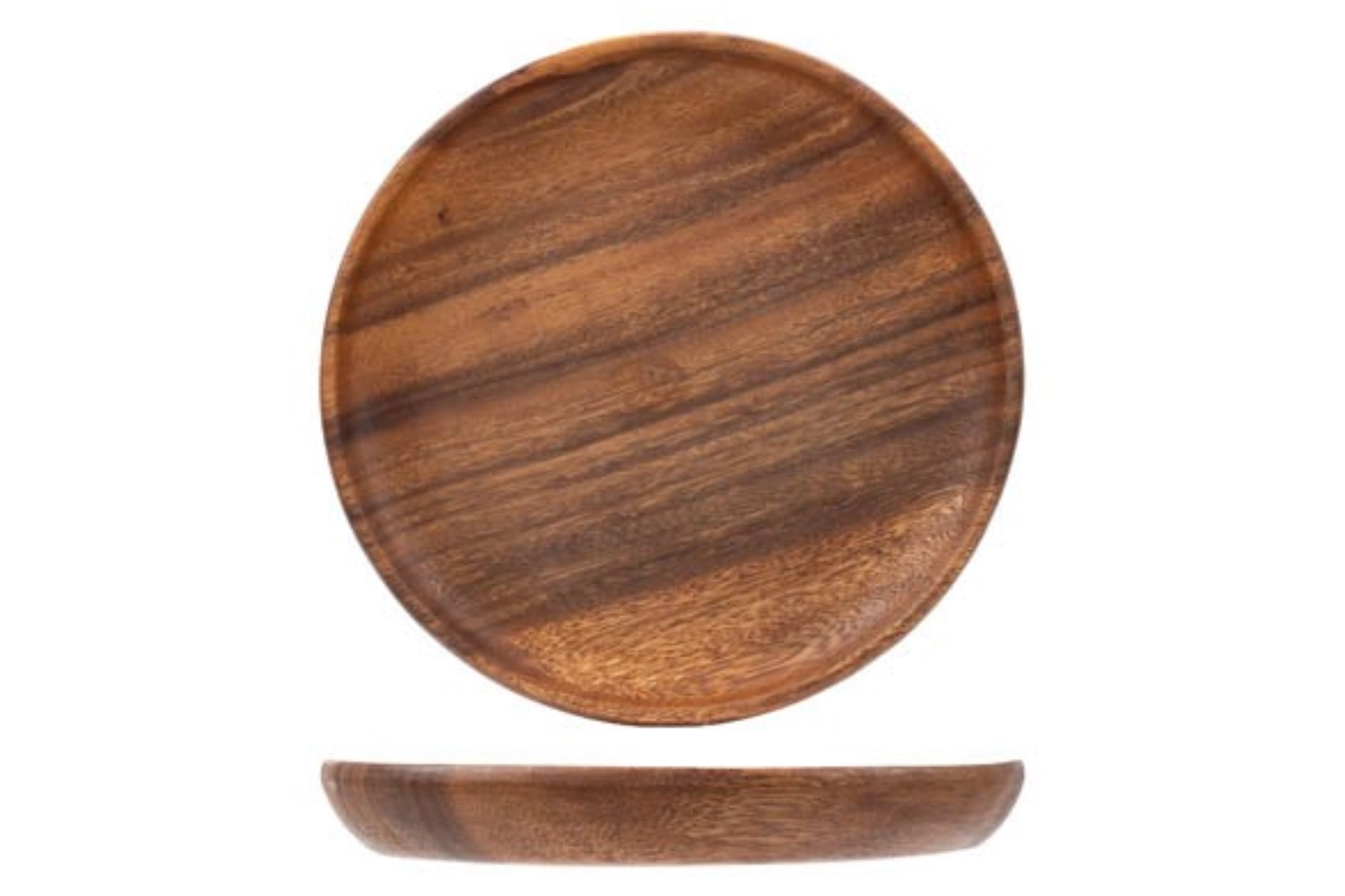 Acacia plateau en bois rond 20x2.5cm