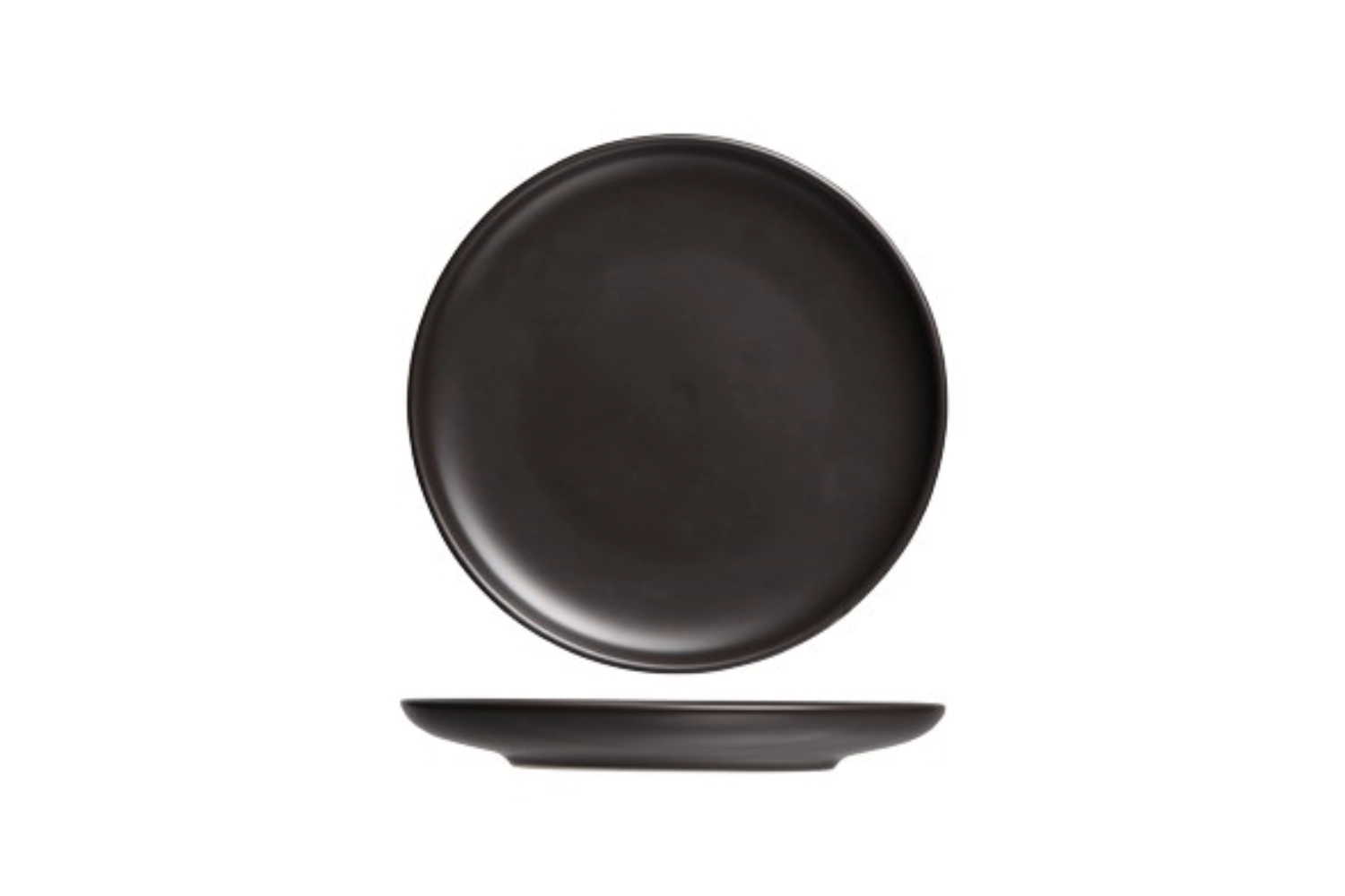 Okinawa Teller flach, schwarz, D 15cm H 1.7cm