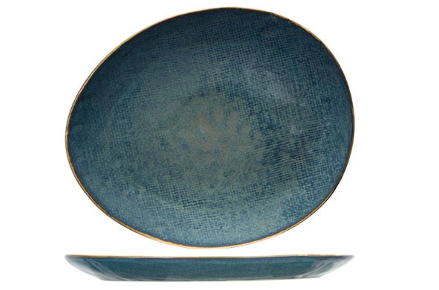 Aicha blau, Speiseteller oval 27 x 23cm