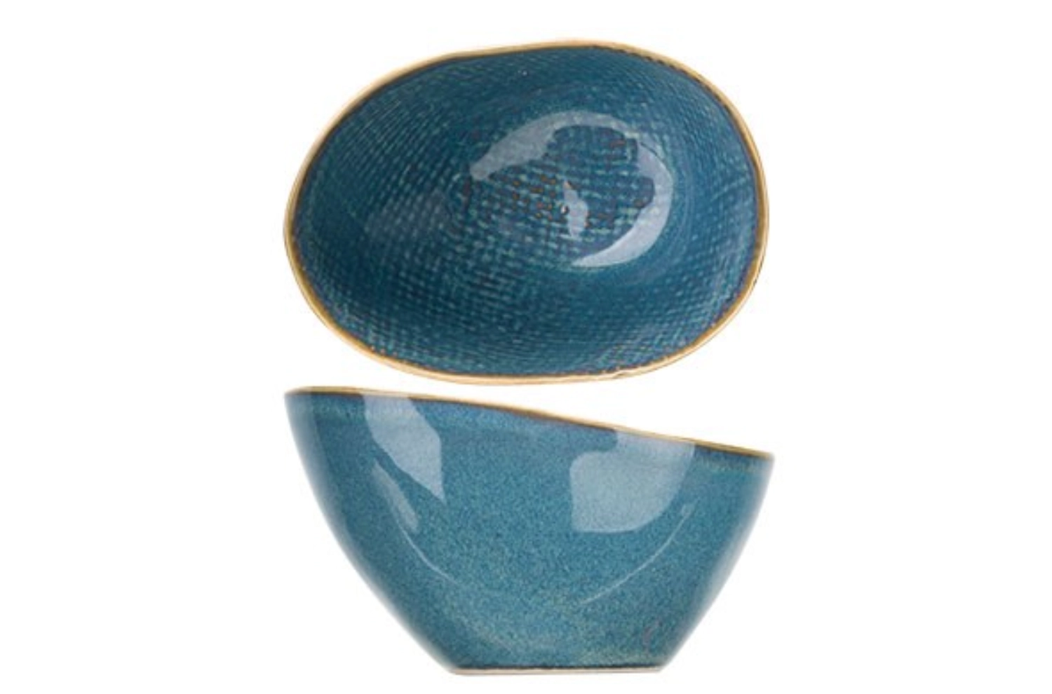 Aicha blue bol 10x7xh4.5-5,7cm