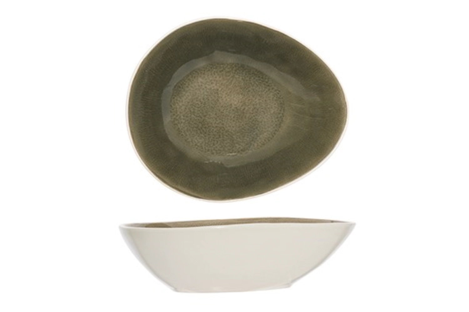 Spirit olive coupelle ovale 17x20.5cm