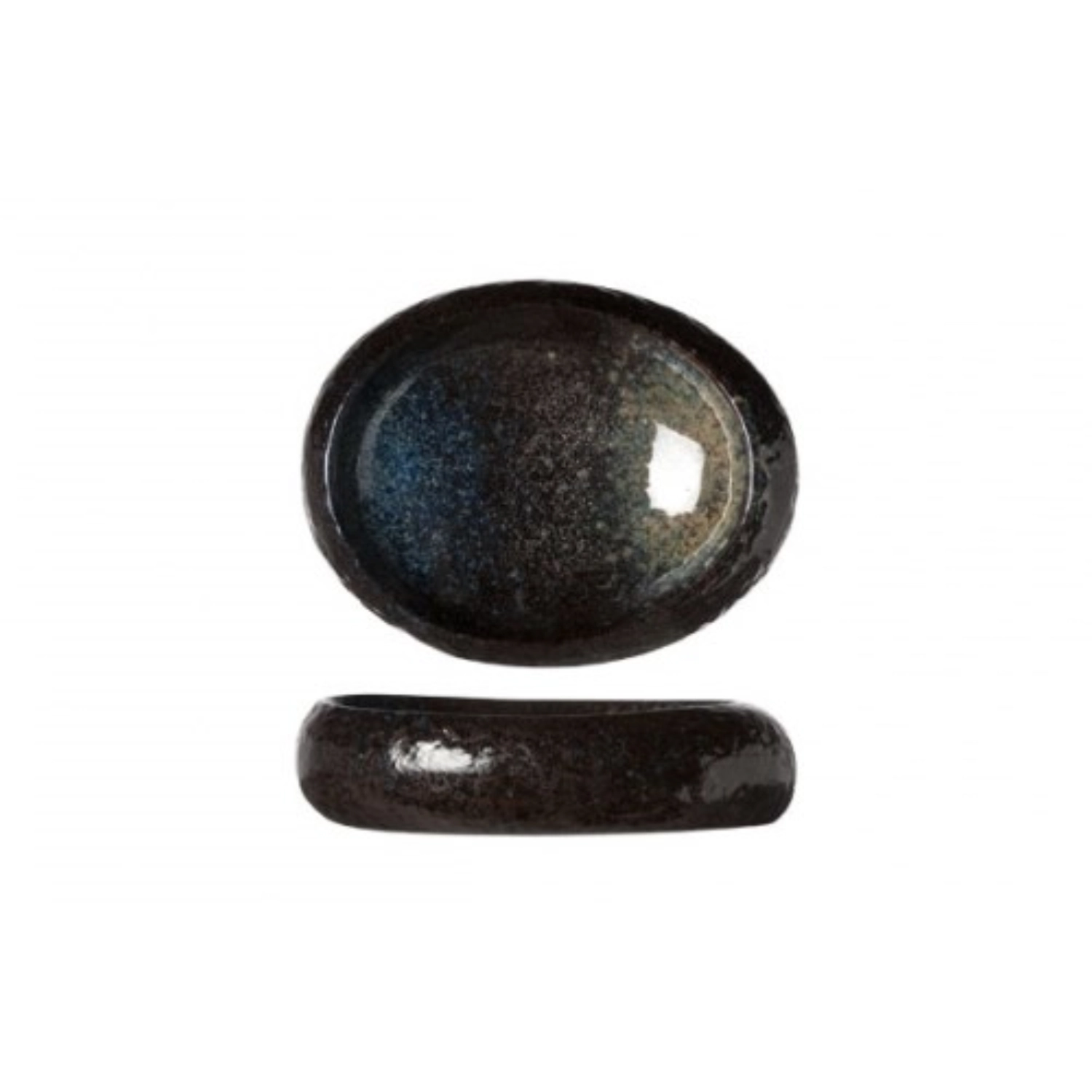 Black yoru coupelle ovale 19x15xh5cm