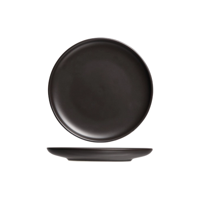 Okinawa Teller flach, schwarz, D 30.4cm H 2.6cm