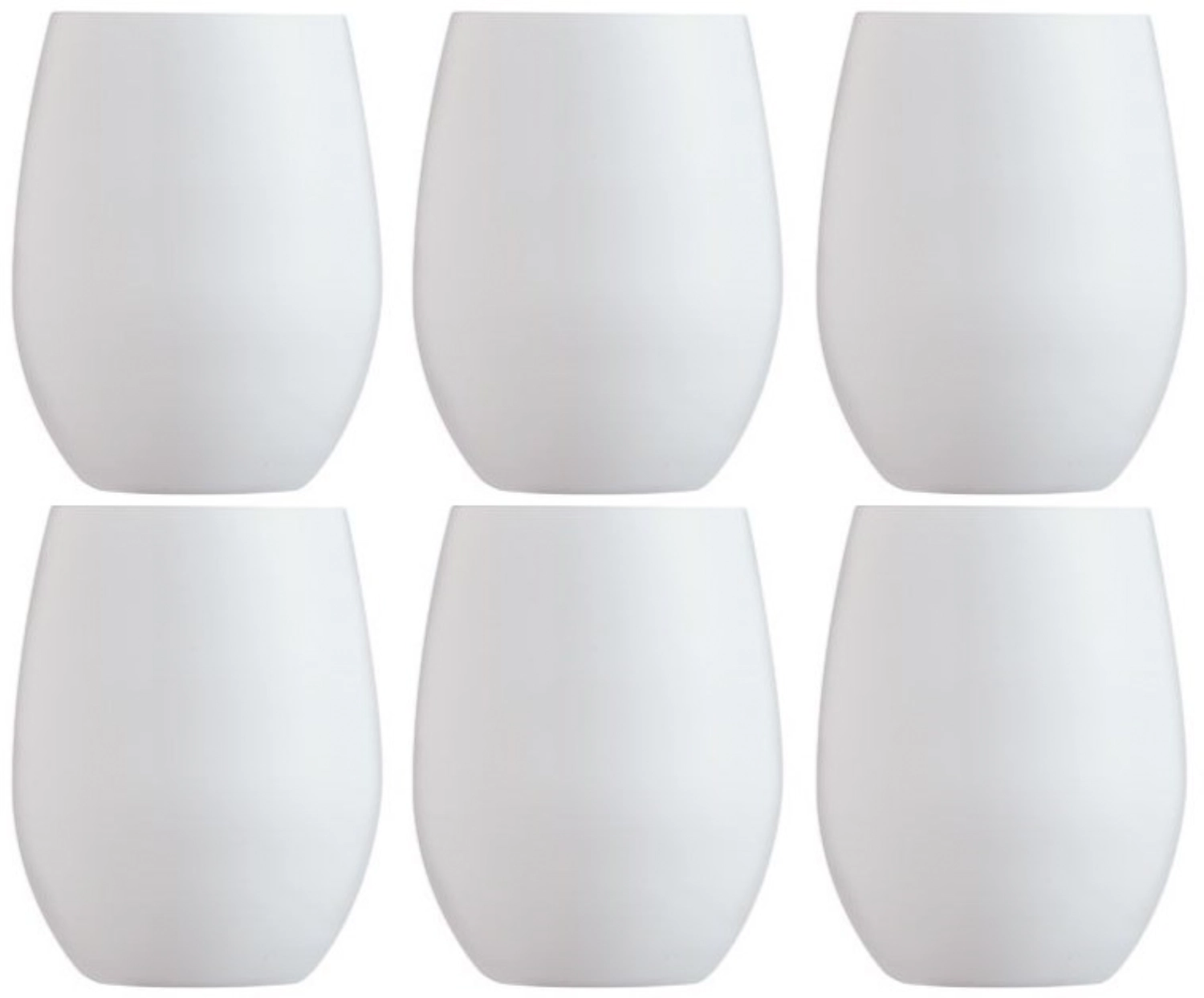 Primary Wasserglas weiss, 36 cl, 6er Set