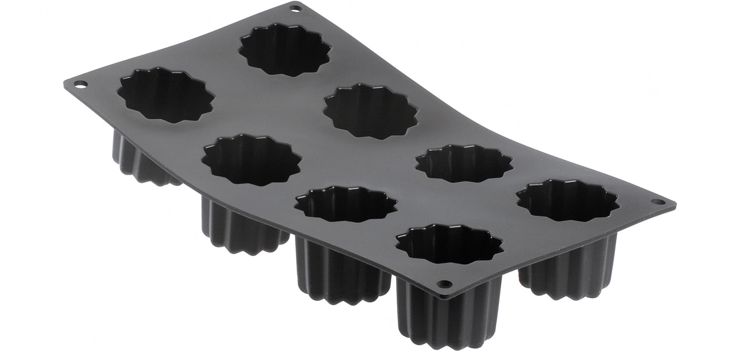 Moul Flex Backform für 8 Cannelés