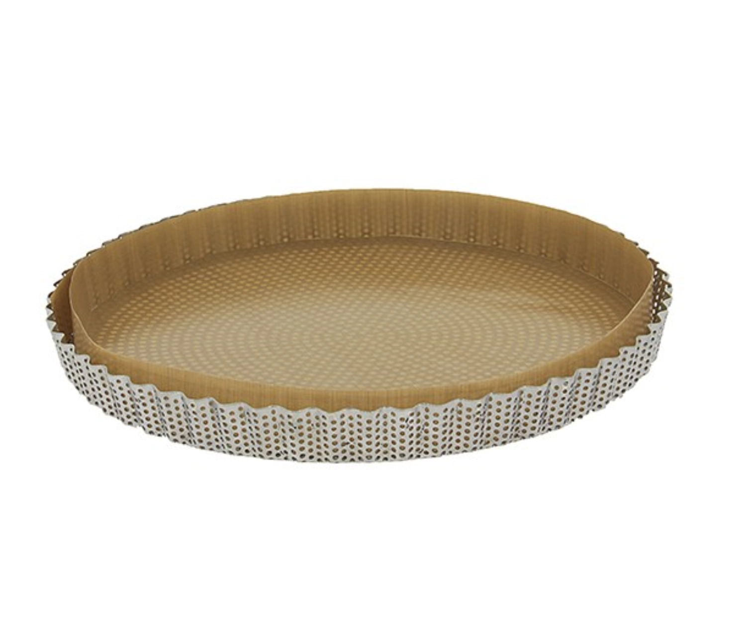 Moule tarte inox perfore fond demontable ø28 x2.5