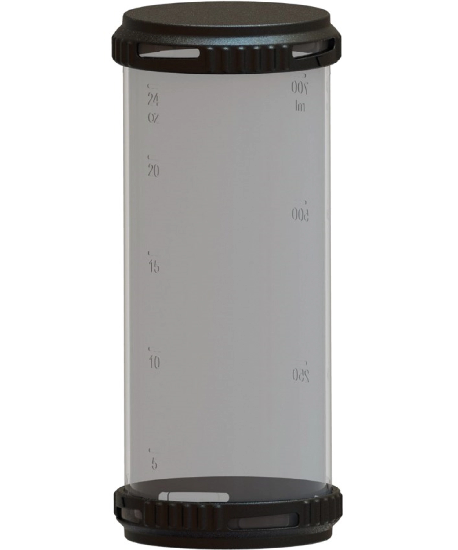 Recipient avec 2 bouchons pour le tube