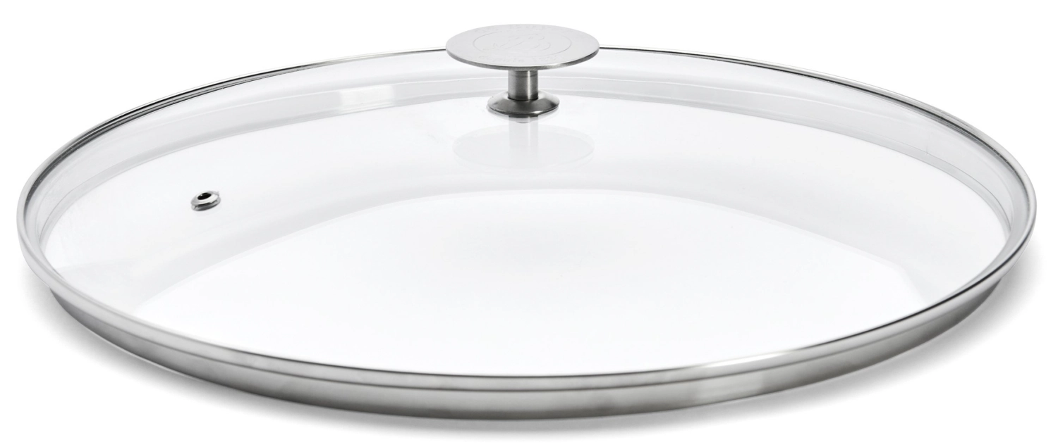 Achimy Couvercle en verre Bouton inox profond