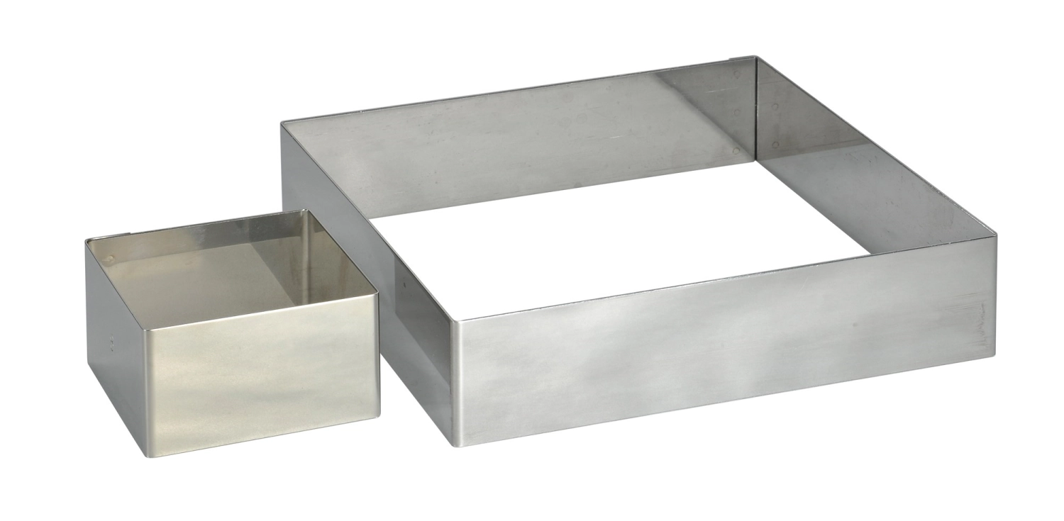 Cercle carre inox f 17 ht 4.5cm - 24cm