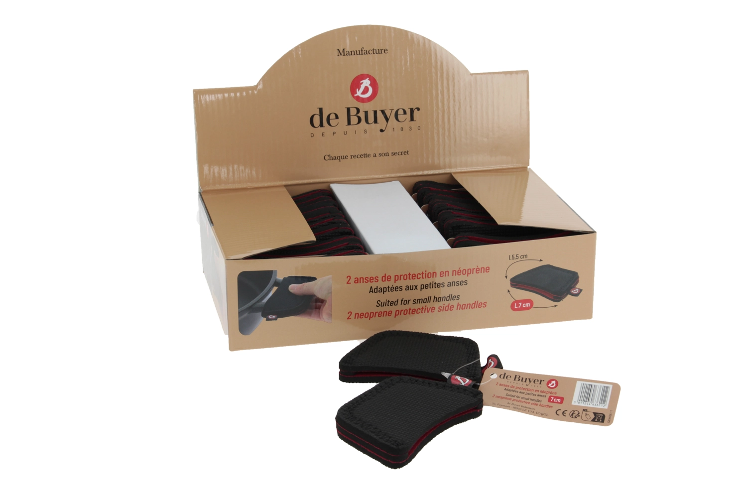 Display 10 x 2er Set Wärmeschutz klein 7cm für Pfannengriff