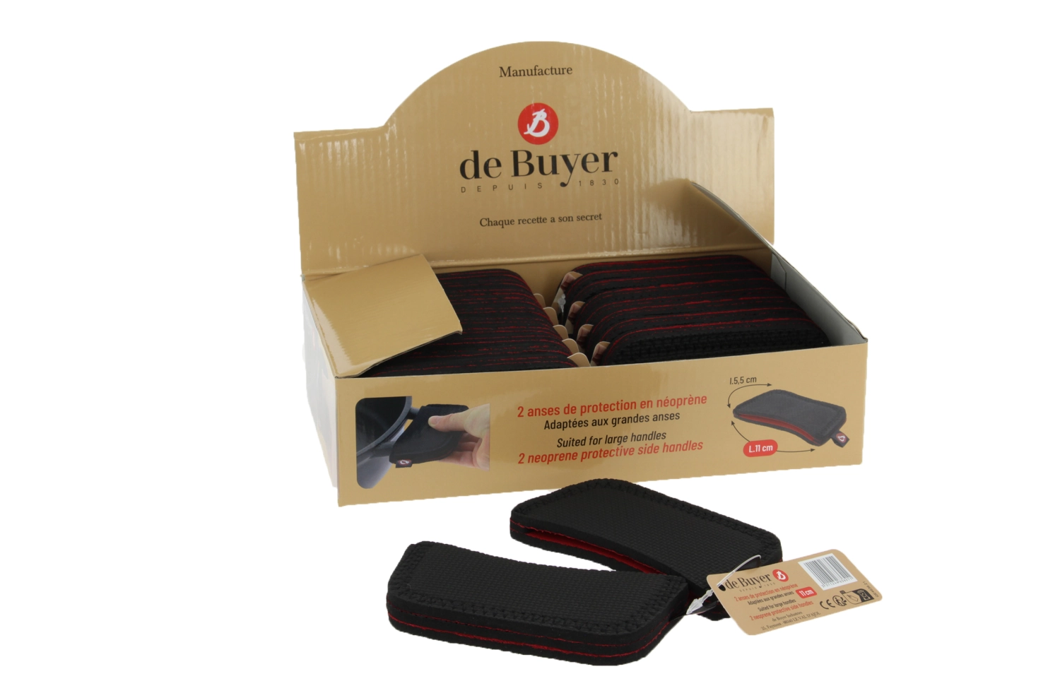 Display 10 x 2er Set Wärmeschutz gross 11cm für Pfannengriff