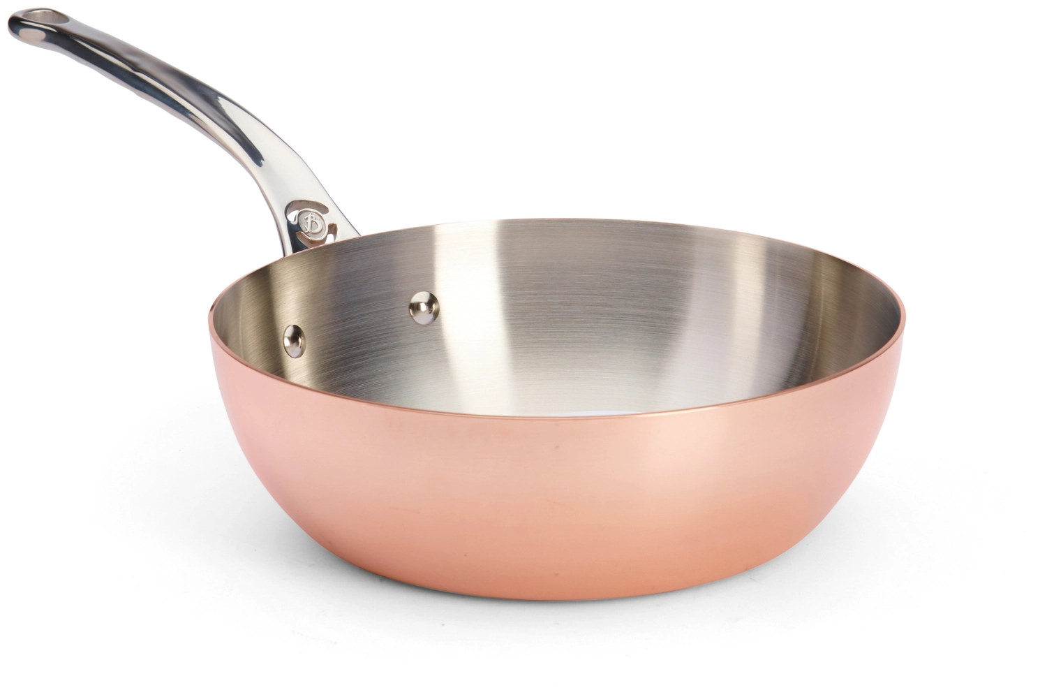 Prima matera sauteuse conique cuivreinox. ø24cm,induct.
