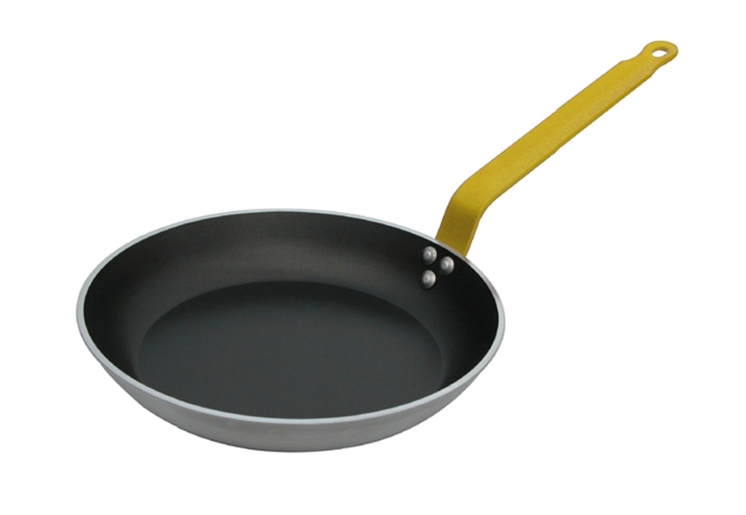 Poele ronde choc haccp queue jaune ø 28
