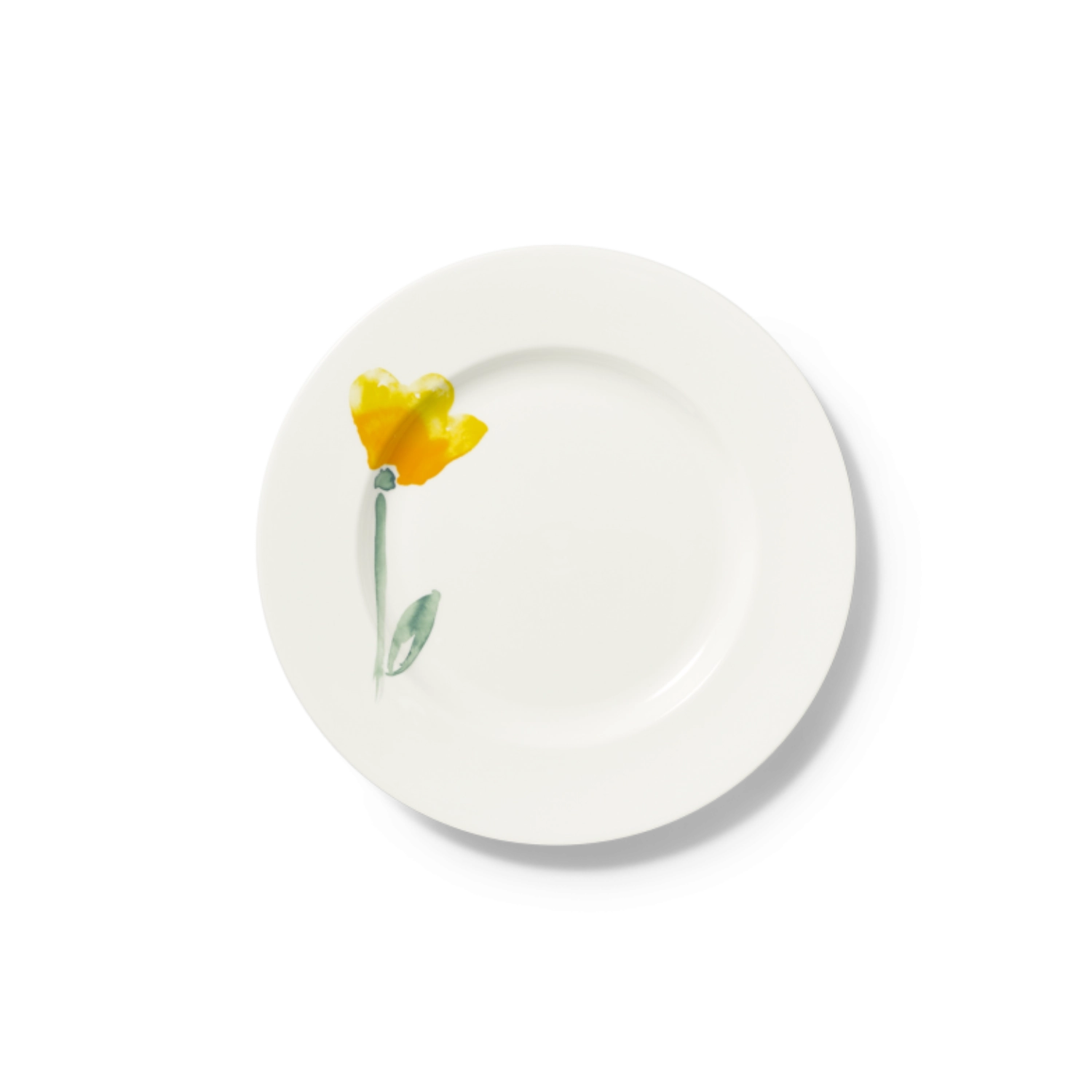 Impression Assiette plate 21 cm jaune
