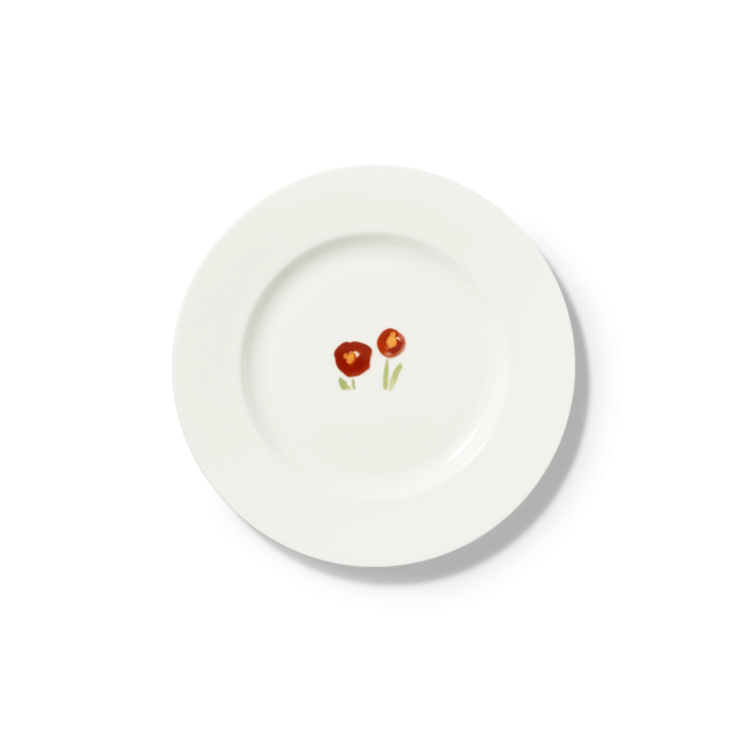 Impression Assiette plate 21 cm rouge coquelicot