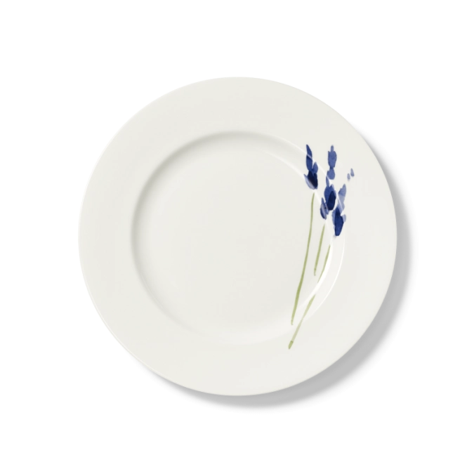 Impression Assiette plate 26,5 cm bleu