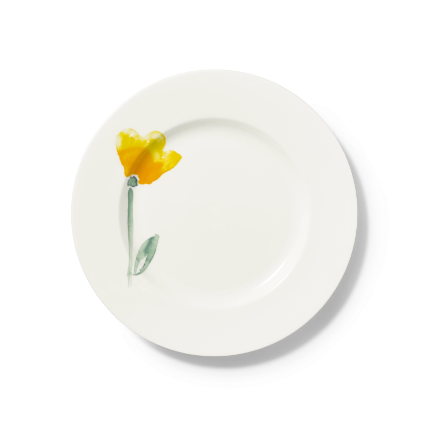 Impression Assiette plate 26,5 cm jaune