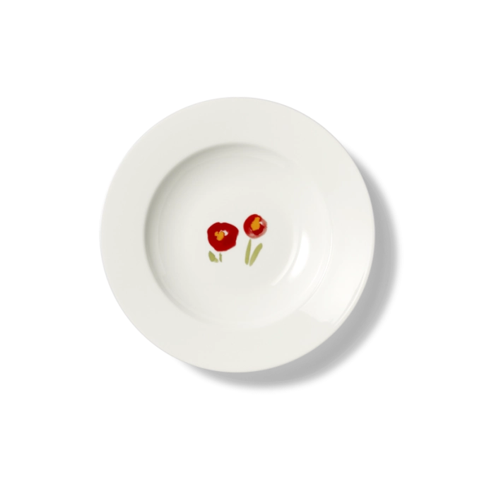 Impression Assiette creuse 23 cm rouge coquelicot