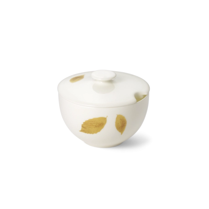 Gold Leaf Zuckerdose rund