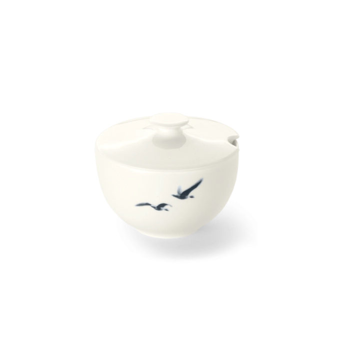 Blue Birds Zuckerdose rund