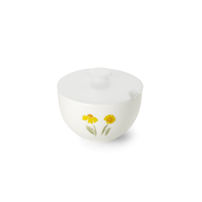 Impression Base du sucrier rond jaune