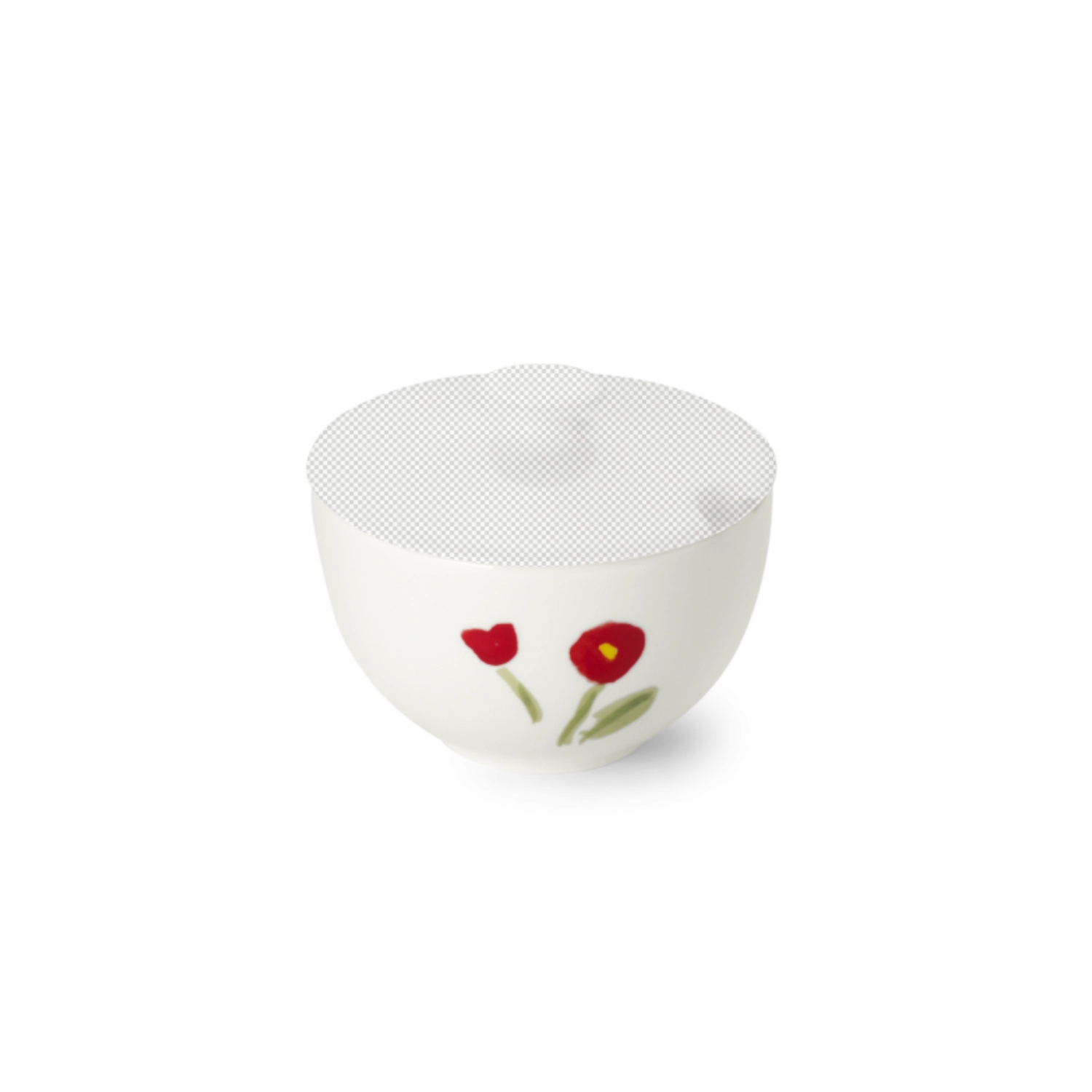 Impression Partie inférieure du sucrier rond rouge