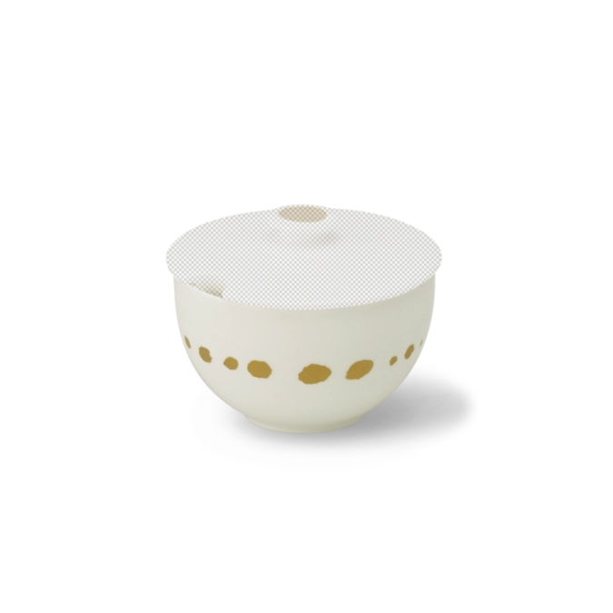 Golden Pearls Partie inférieure du sucrier rond