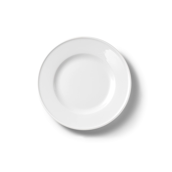 Solid Color Assiette plate 19 cm drapeau blanc