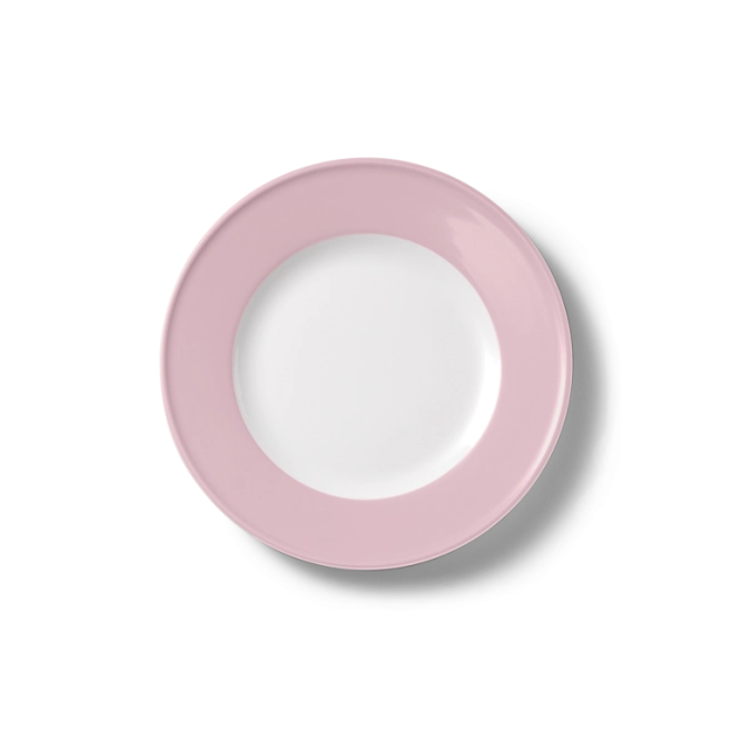 Solid Color Assiette plate 19 cm drapeau rose pâle