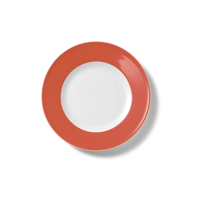 Solid Color Assiette plate 19 cm drapeau corail