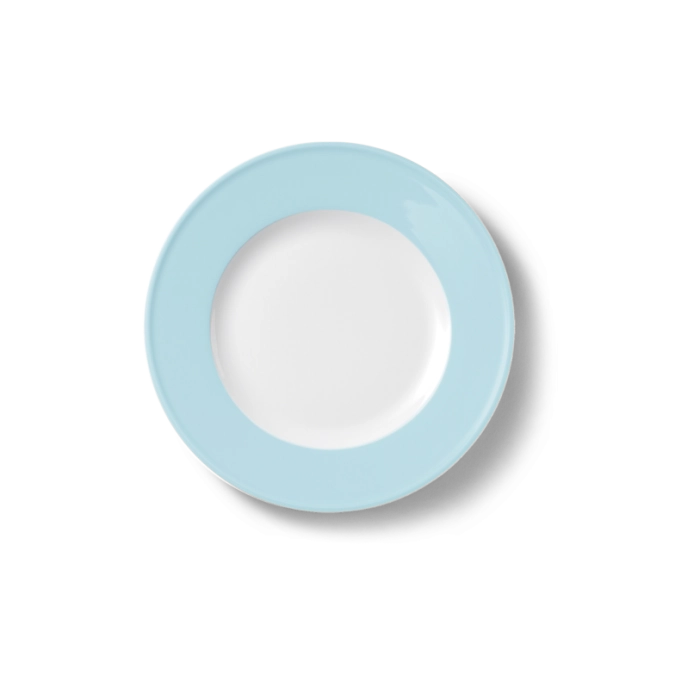 Solid Color Assiette plate 19 cm drapeau bleu glacier
