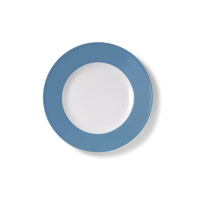 Solid Color Assiette plate 19 cm drapeau vintage blue