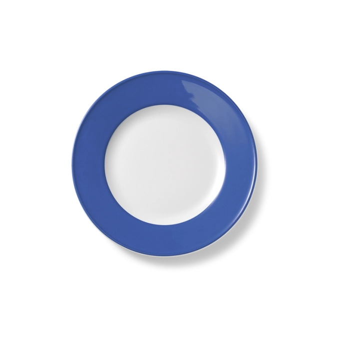 Solid Color Assiette plate 19 cm drapeau bleuet