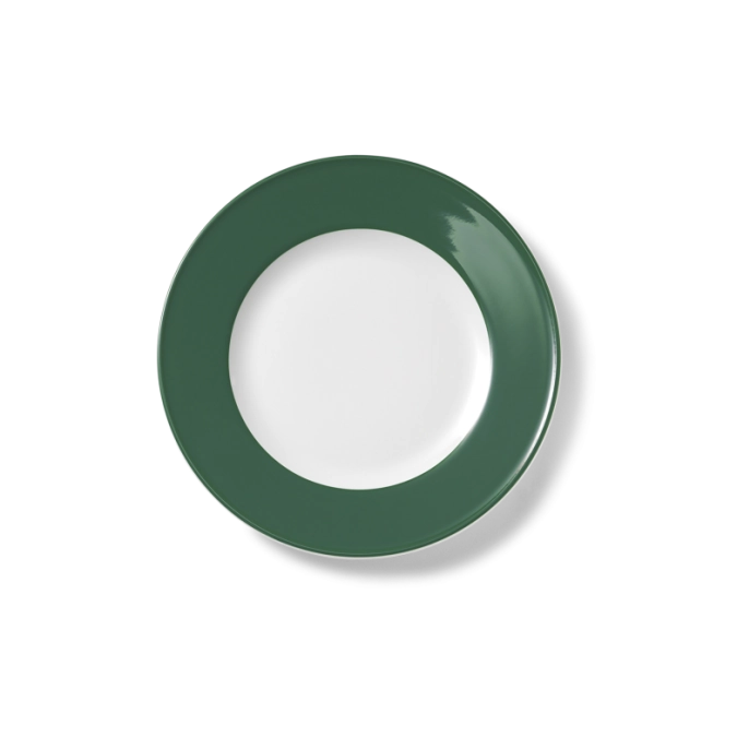 Solid Color Assiette plate 19 cm drapeau vert sapin