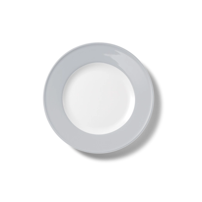 Solid Color Assiette plate 19 cm Drapeau gris clair