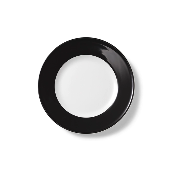 Solid Color Assiette plate 19 cm drapeau noir
