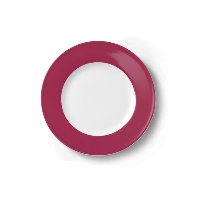 Solid Color Assiette plate 21 cm drapeau framboise