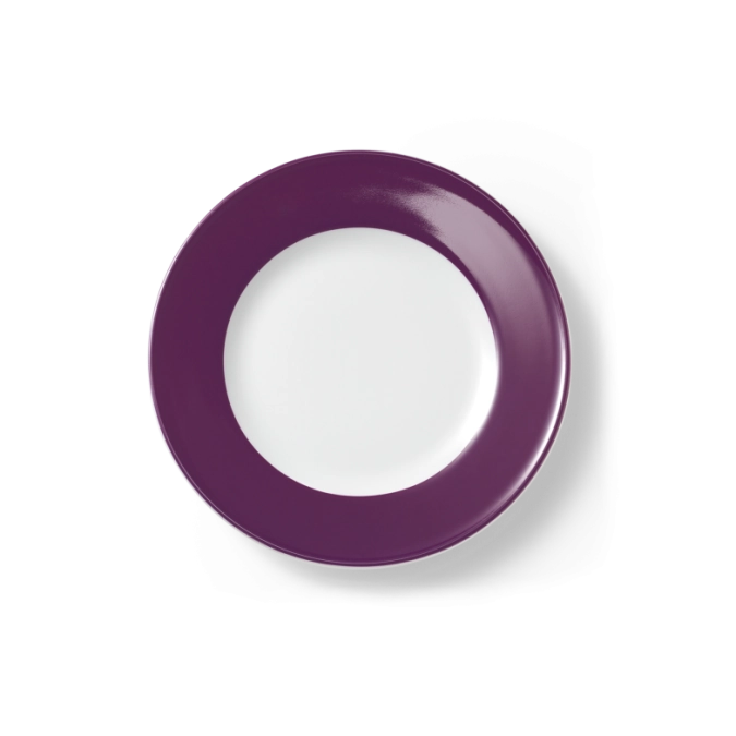 Solid Color Assiette plate 21 cm drapeau prune