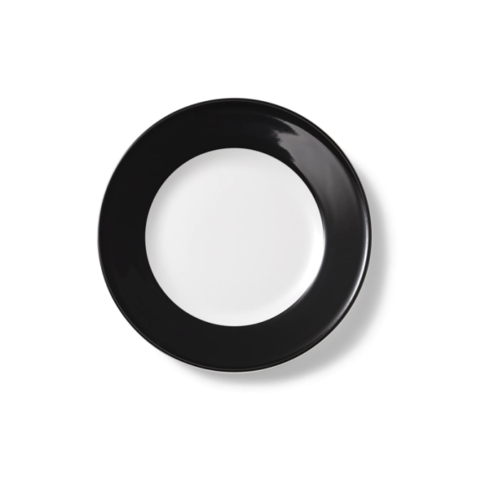 Solid Color Assiette plate 21 cm drapeau noir