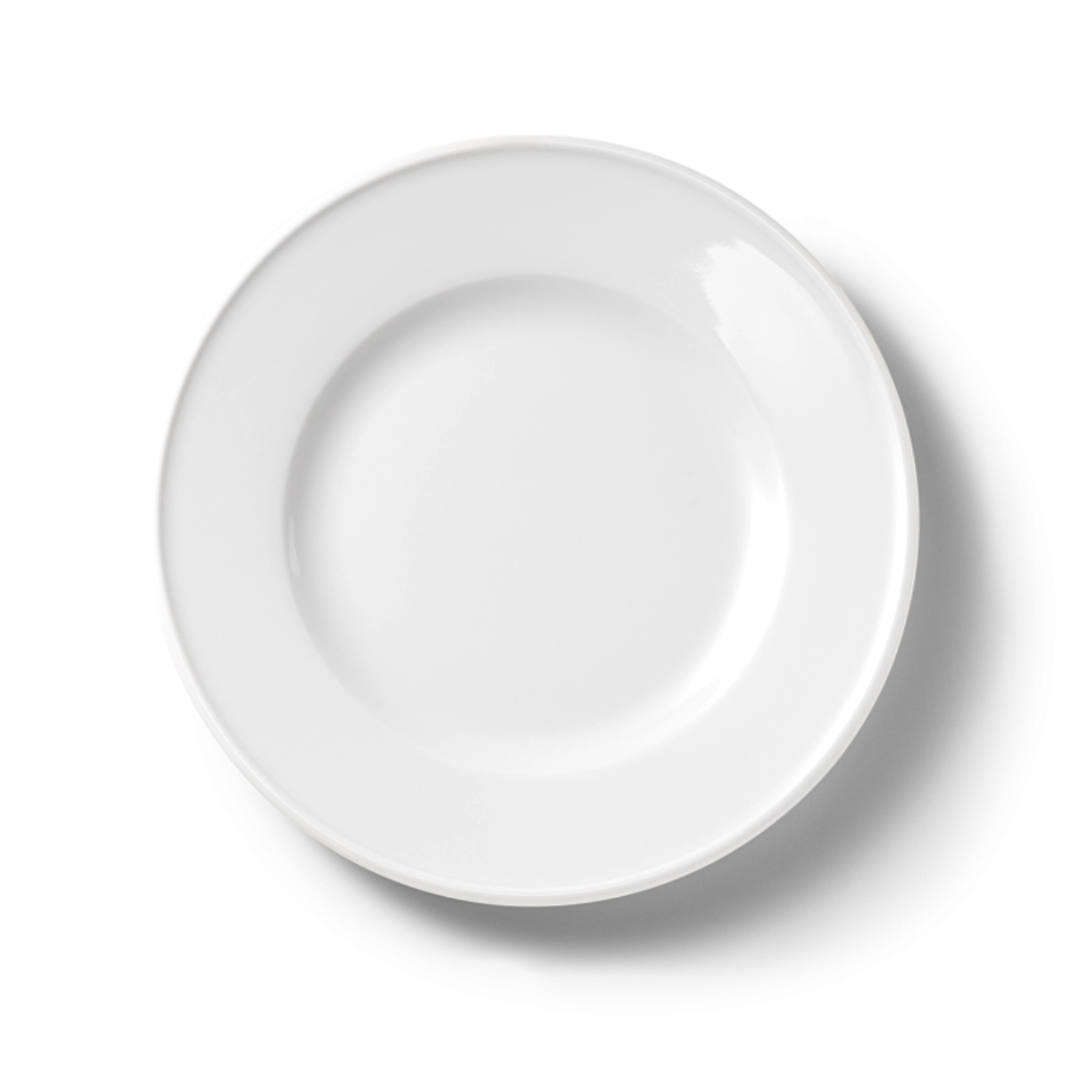 Solid Color Assiette plate 26 cm drapeau blanc