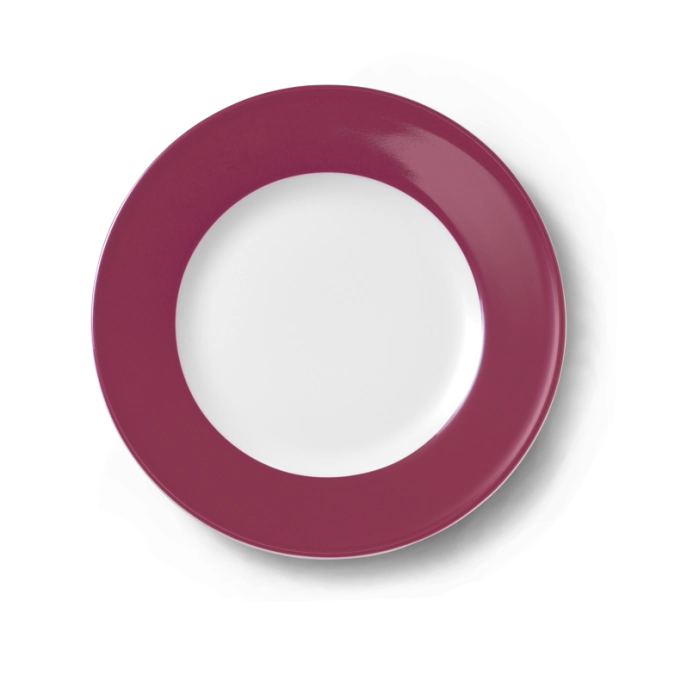 Solid Color Assiette plate 26 cm drapeau framboise