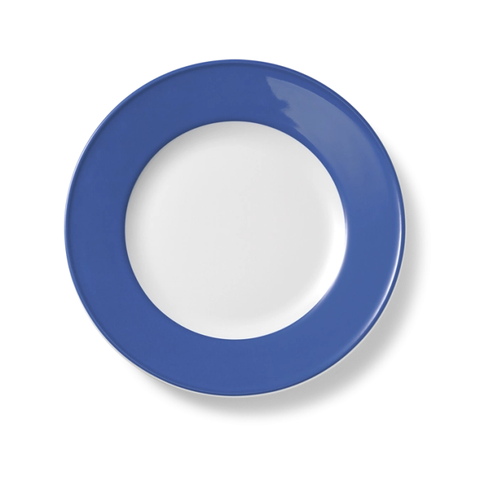 Solid Color Assiette plate 26 cm drapeau bleuet