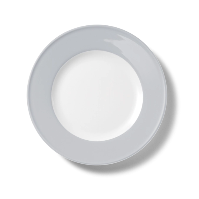Solid Color Assiette plate 26 cm drapeau gris clair