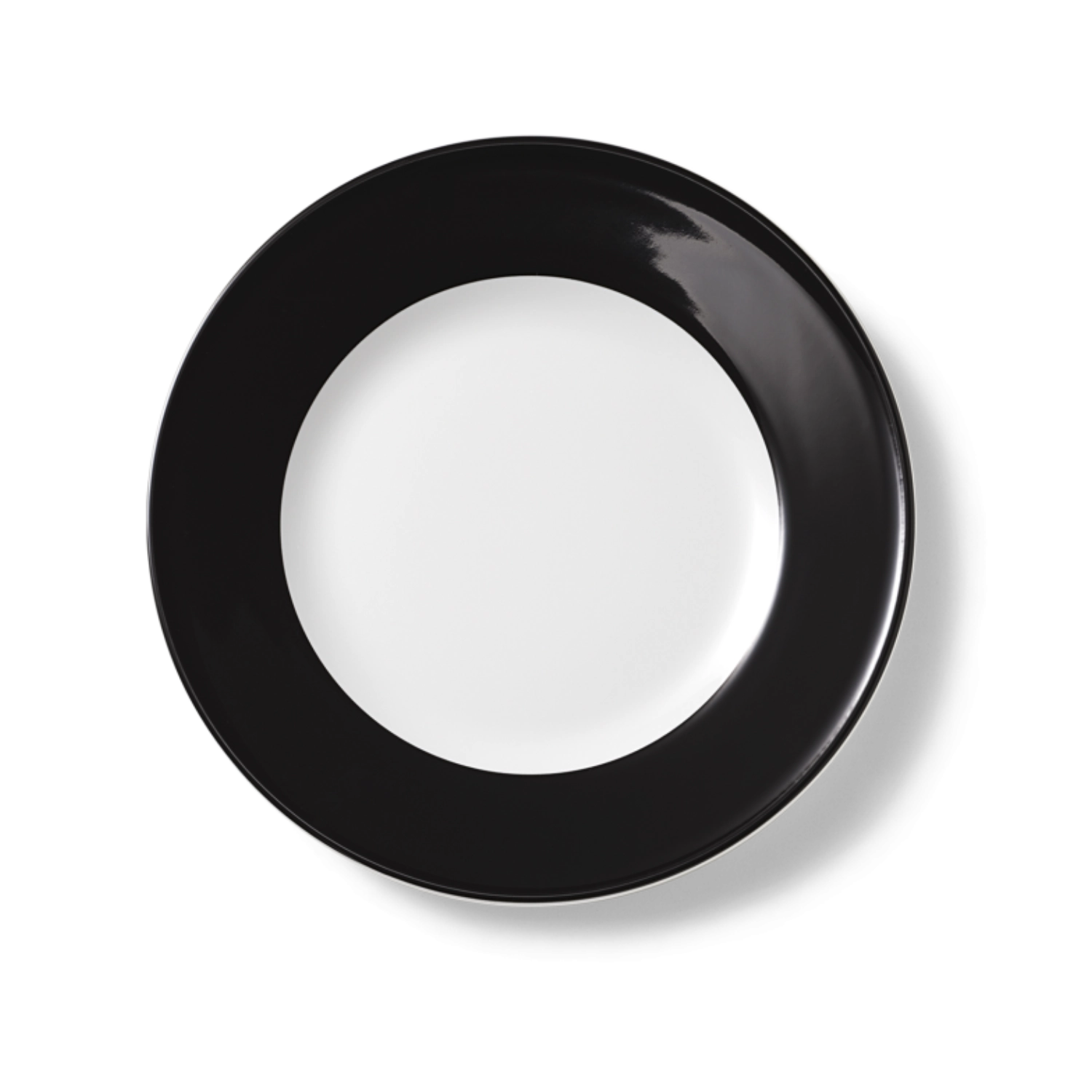 Solid Color Assiette plate 26 cm drapeau noir