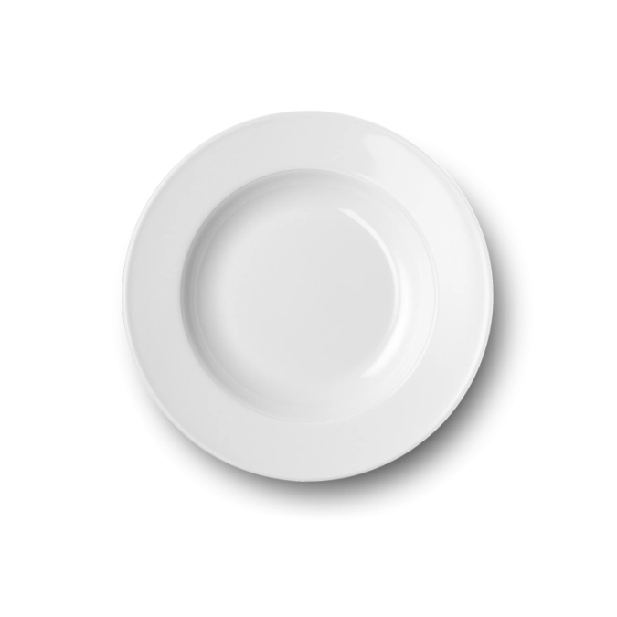 Solid Color Assiette creuse 23 cm drapeau blanc